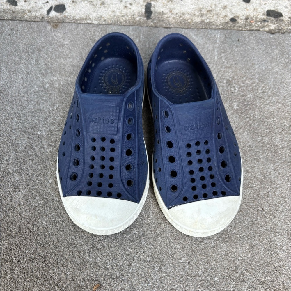Native Jefferson’s Navy Blue Slip On Waterproof Shoes